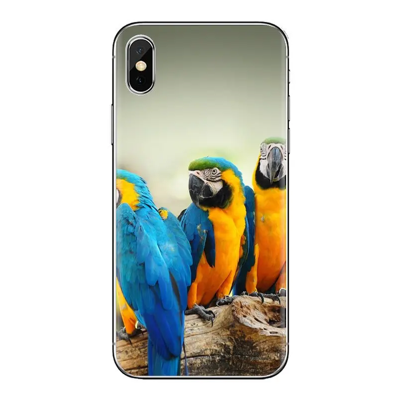 Мягкие чехлы из ТПУ кожи аниме птички обои с попугаями для huawei Honor 7X V10 6C V9 6A играть