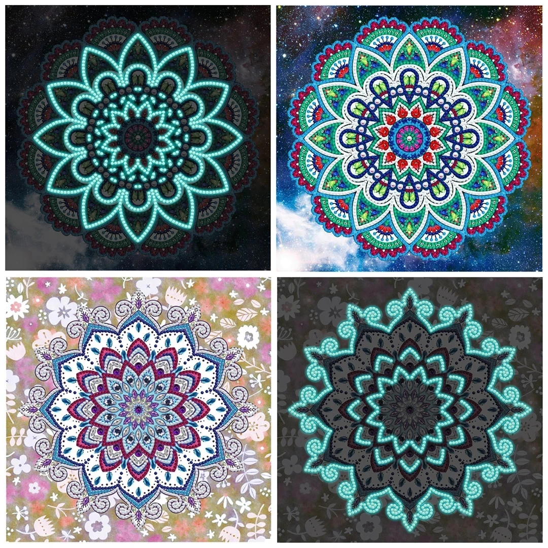 

DIY Luminous Diamond Painting Cross Stitch Full Square Picture of Rhinestone Special Shaped Diamond Mosaic Diamond Embroidery