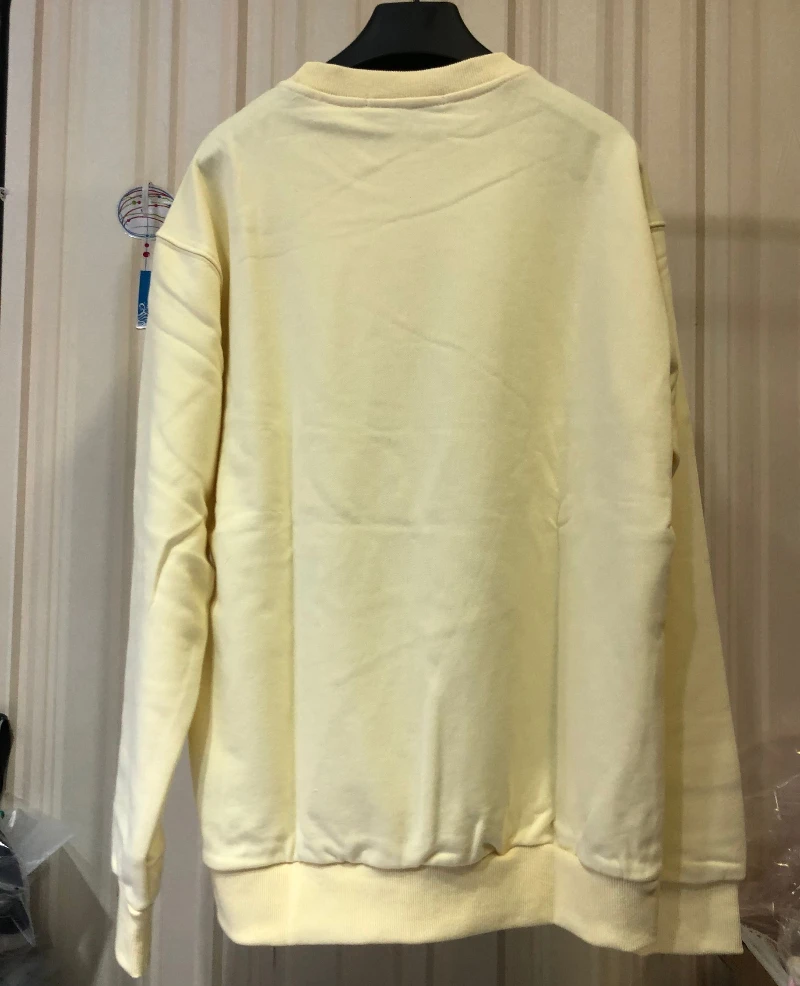 

109373 Spring Autumn New Fashion Classic Duck Garden Embroidery Design Casual Versatile Cotton Round Neck Long Sleeve Sweater G1