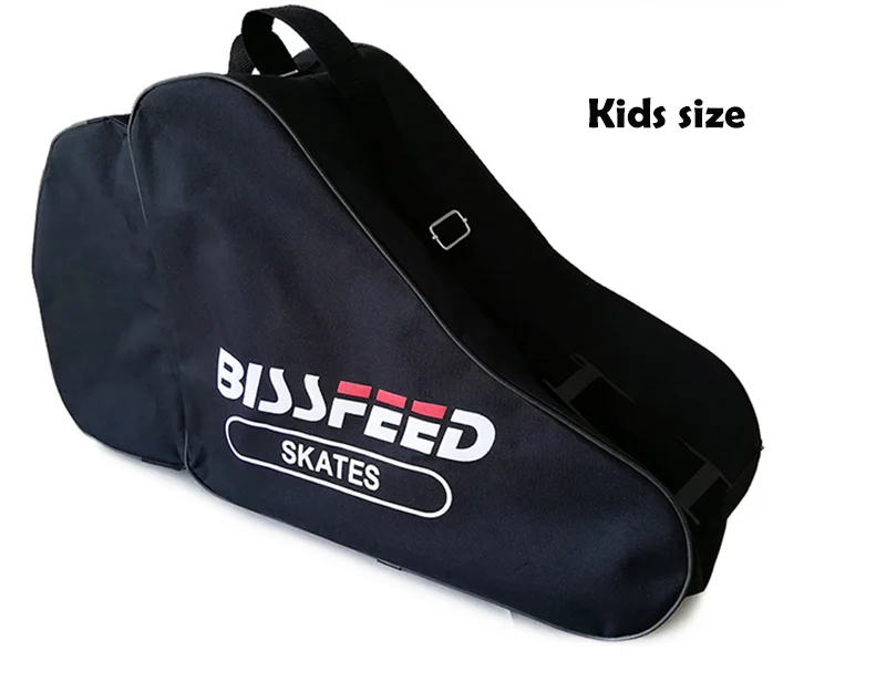 Kids size black 1 шт. треугольник Катание на коньках скорость роликовые коньки обувь сумка портативный плечевой ремень нейлоновый чехол для взрослых детей - Цвет: Kids size black