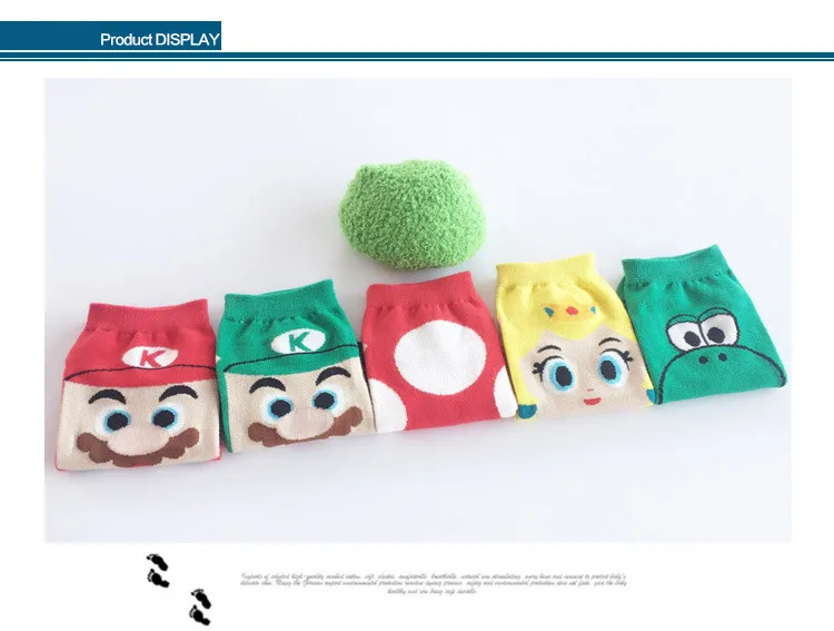 Classic Cotton Socks Kawaii Cartoon Super Mario Luigi Cosplay Props Sock Ankle Short Socks Small Mushrooms Stockings New