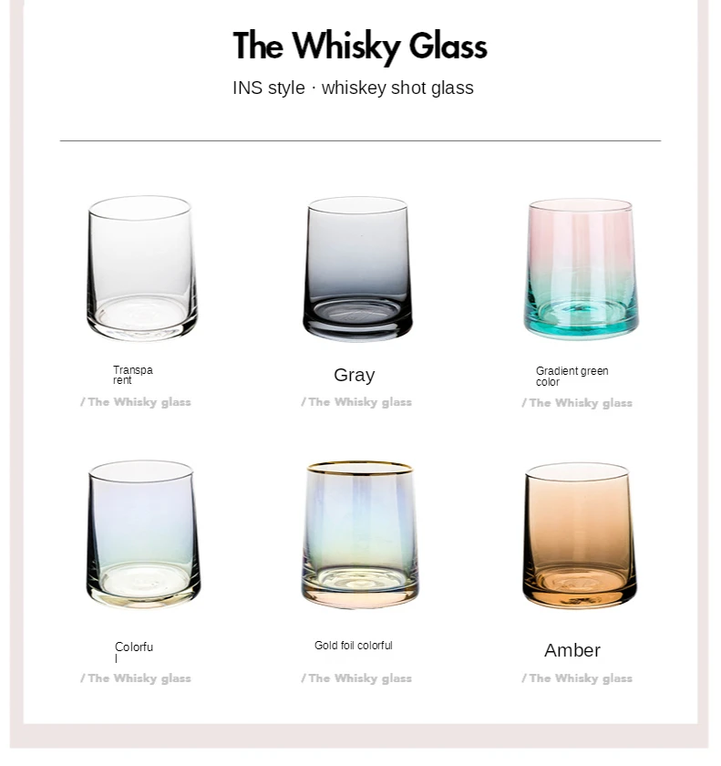 

Colored Stemless Wine Glasses 8.5oz Hand Blown No Lead Drinking Glass Tumblers for Red & White Wine Deluxe Gift
