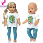 17 дюймов 40 см детская кукла футболка рваные брюки 18 дюймов американская og Девочка Кукла Одежда для маленьких девочек игрушки одежда