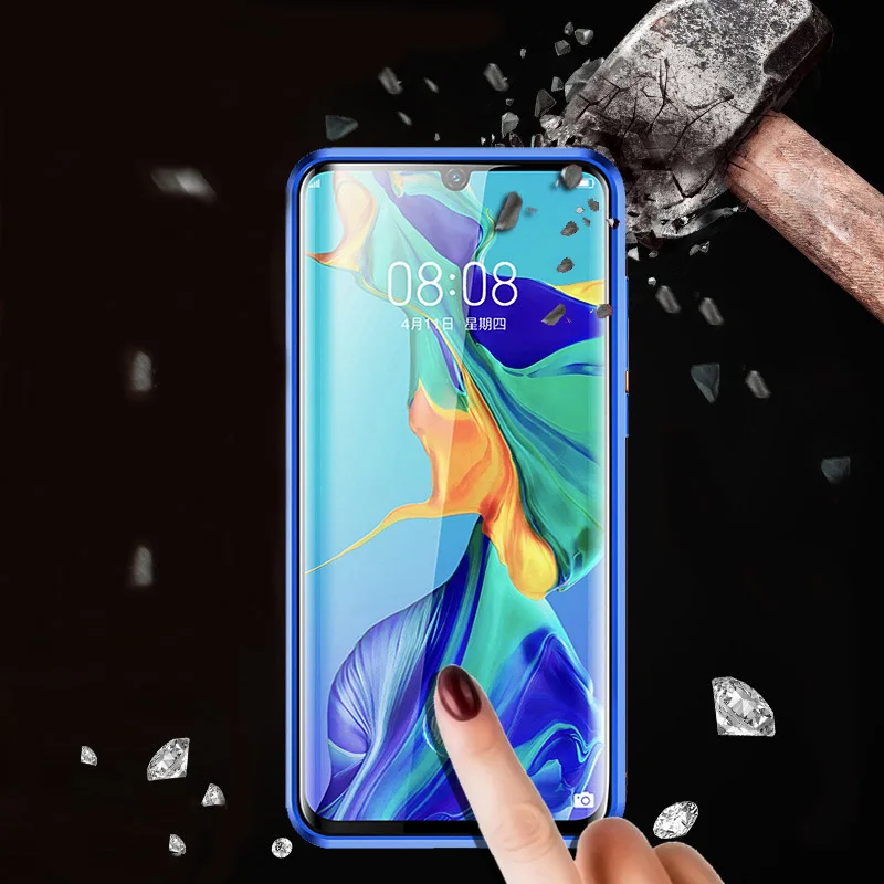 Двусторонний стеклянный Магнитный адсорбционный чехол для huawei mate 30 20 10 Pro P30 P20 Pro Nova 4E 5 5i Pro Honor 20 9X Pro V20