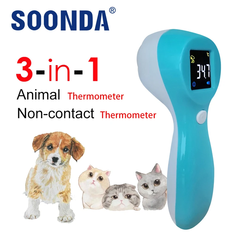 Бесконтактный цифровой инфракрасный термометр 3 в 1 пистолет для домашних