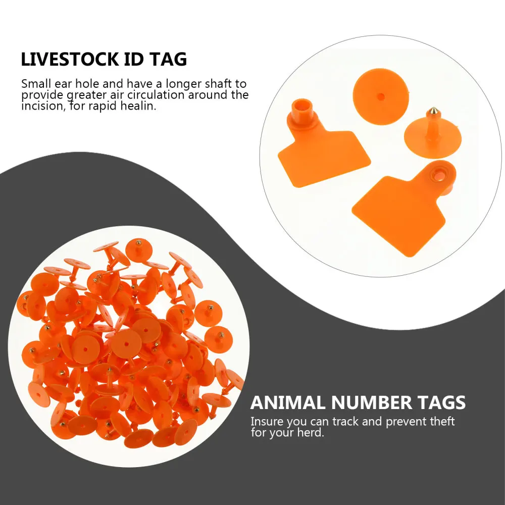 

100pcs Practical Livestock Simple Ear Tags Ear Tags Supplies for Pasture