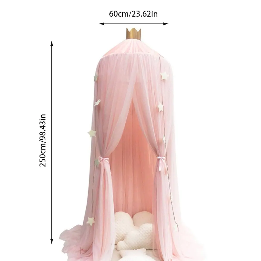 Висячие детские постельные принадлежности купольная кровать навес хлопок