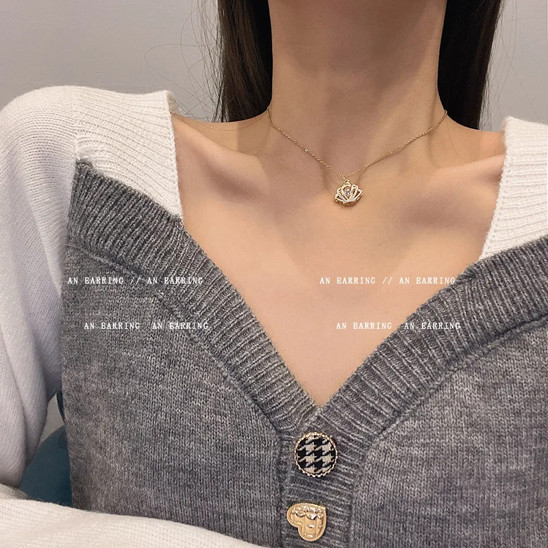 Корейская версия модное ожерелье из титановой стали для женщин ретро цепочка до