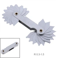 26 blades screw pitch gauge stainless steel radius gauge sample r gauge with 0 3 1 5 blades range thread measuring ruler