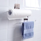 Кухонный самоклеящийся держатель для туалетной бумаги, подставка для салфеток, подвесной держатель для рулона бумаги, вешалка для полотенец, стойка для хранения в ванной комнате, органайзер, 1 шт.