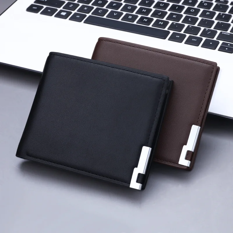 

The New Wallet Men's Wallet Korean Version of Multi-functional Casual Short Wallet Fine-print Fashion Wallet