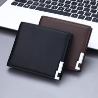 the new wallet mens wallet korean version of multi functional casual short wallet fine print fashion wallet