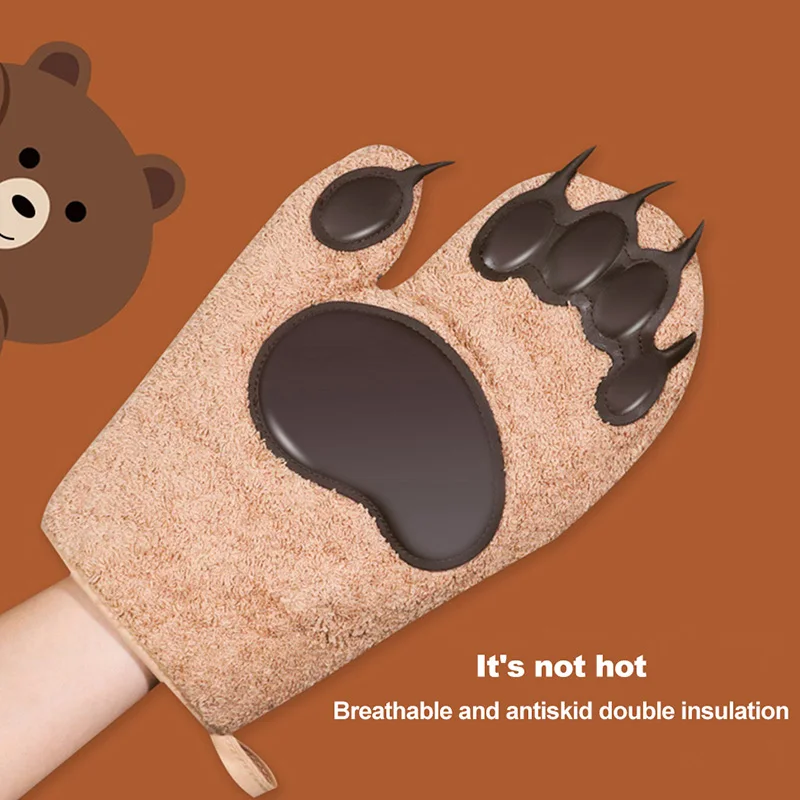 Простые кухонные перчатки варежки для духовки хлопковые термостойкие