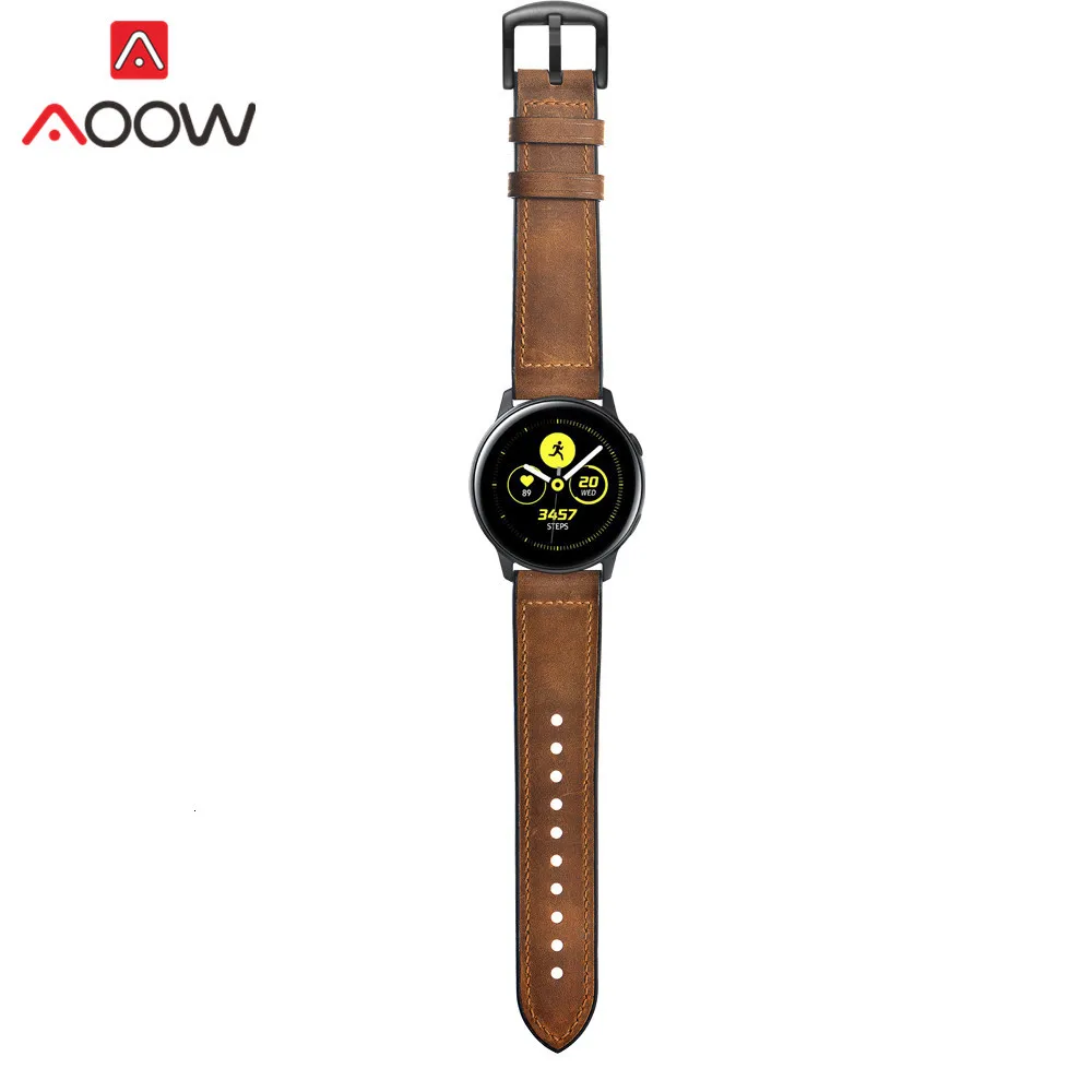 20 мм кожаный силиконовый спортивный ремешок для samsung gear S2 Classic Galaxy Watch Active 42 мм сменный Браслет