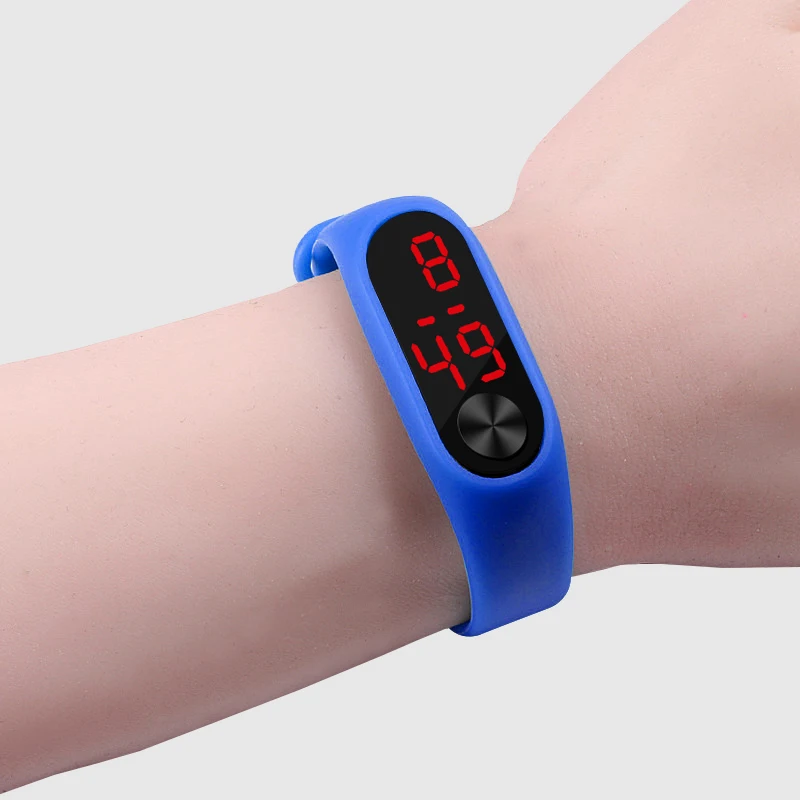 Модные и милые спортивные светодиодные цифровые повязки на руку | Наручные часы