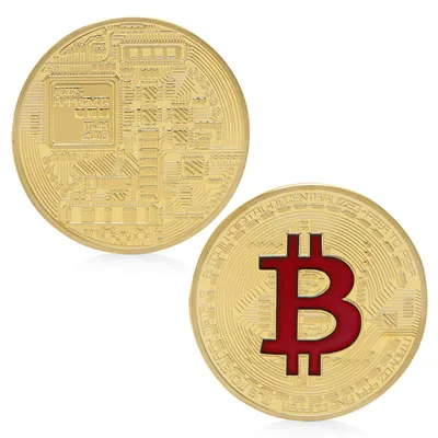 Позолоченные Биткоин памятные монеты коллекционные BTC художественная коллекция физический Q9QA - Цвет: Светло-зеленый