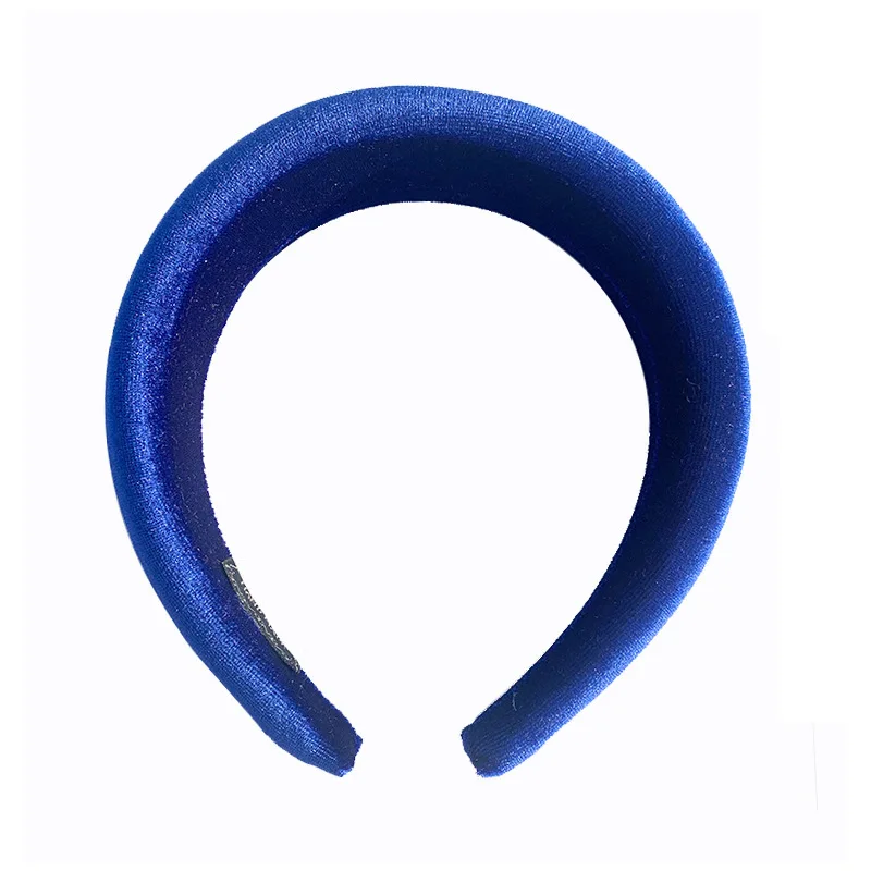 

Fashion Western Style Solid Colors Thicken Padded Headband Bezel Turban Women Hairbands Girls Accessories Headwear