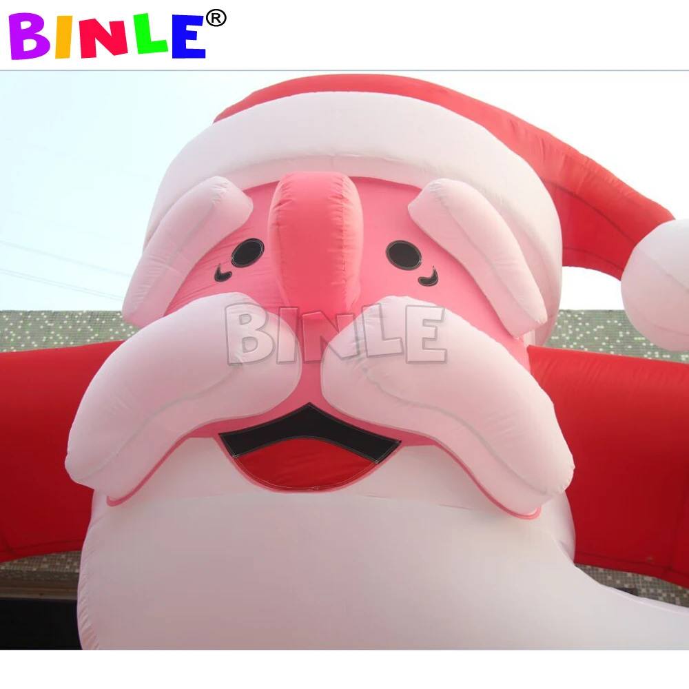 Attractive Durable Giant Xmas Inflatable Christmas Arch With Santa Claus Entry Gate Archway for Event Decoration images - 6