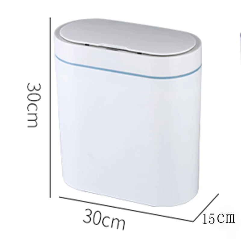 

Xi Smart Sensor Trash Can Electronic Automatic Household Bathroom Toilet Waterproof Narrow Seam Trash Can Kitchen Storage Bins