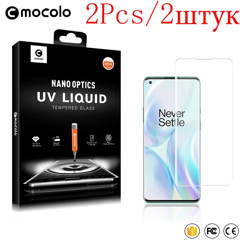 2 штук Mocolo UV жидкое олеофобное 3D Изогнутый край полное покрытие защитное стекло