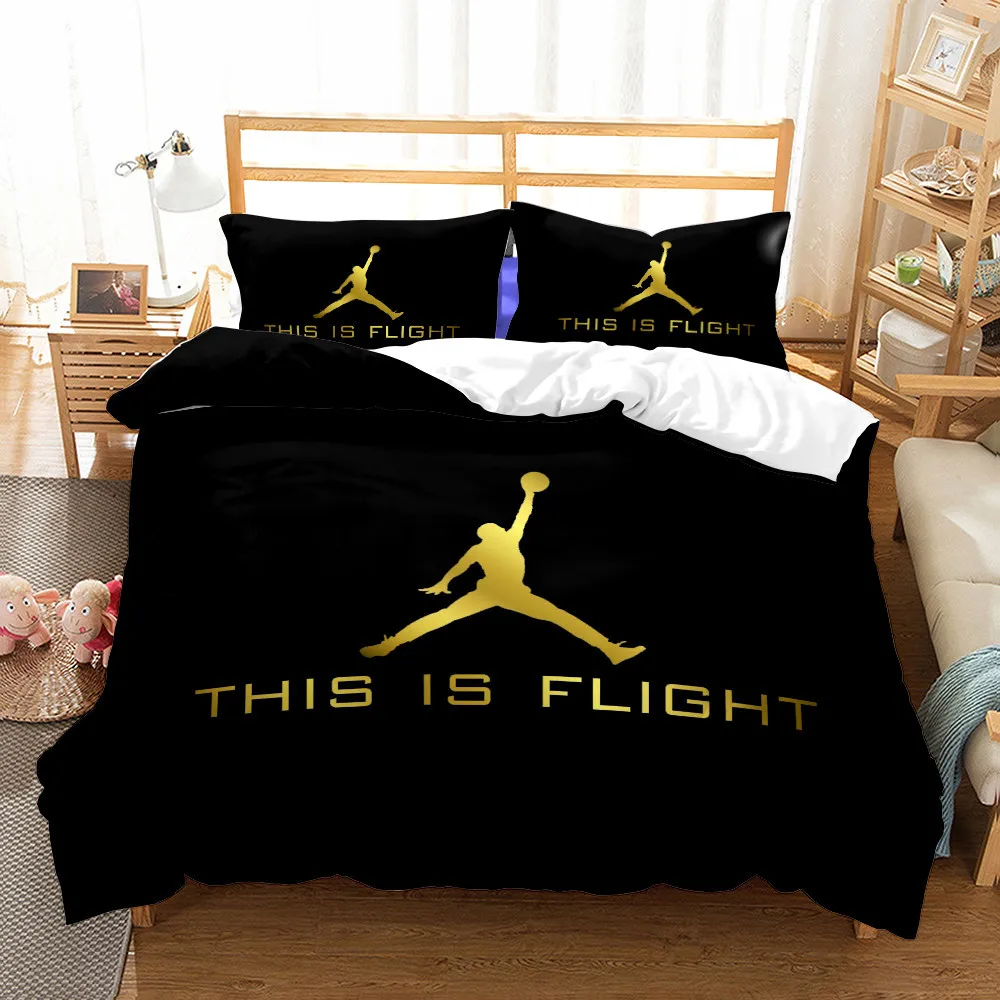 

Fashion Basketball Bedding Set Soft Microfiber Fabric Sports Basketball Duvet Cover Set All Season Bedspread for Kids Adult