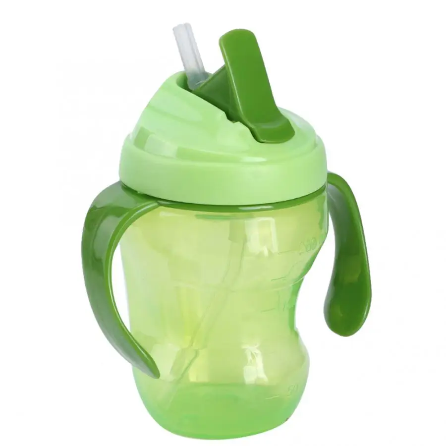 260 мл двойная ручка бутылка с водой младенца Кормление силиконовые чашки