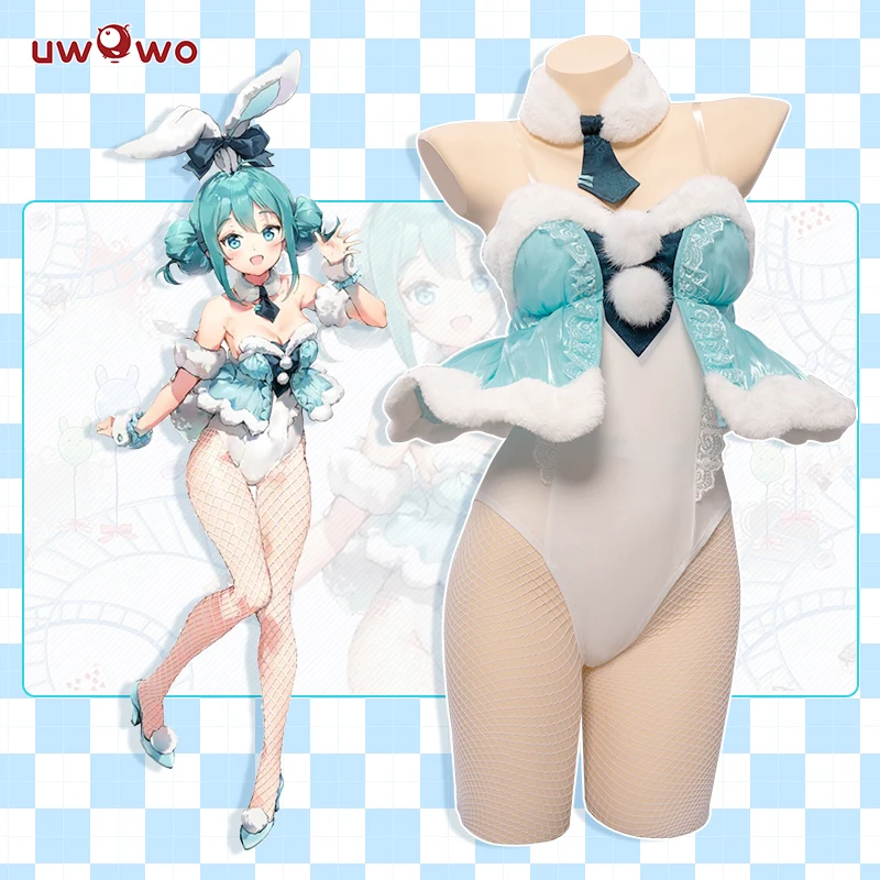 

PRE-SALE UWOWO Mikuu Cosplay Hatsunee Costume Anime Figure Sexy White Bunny Girl Cute Bunnies VOCALOID Ver Jumpsuit Rabbit Suit