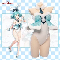 uwowo mikuu cosplay hatsunee costumes sexy white bunny girl be cute bunnies vocaloid mikubunny ver jumpsuit rabbit girl