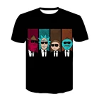 Летняя повседневная мужская футболка с 3d принтом Рик, футболка с коротким рукавом в стиле хип-хоп, уличная одежда, футболка в стиле аниме Харадзюку