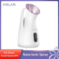 anlan facial steamer nano ionic deep cleaning face sprayer large capacity water tank 120ml skin care device face steamer eu plug