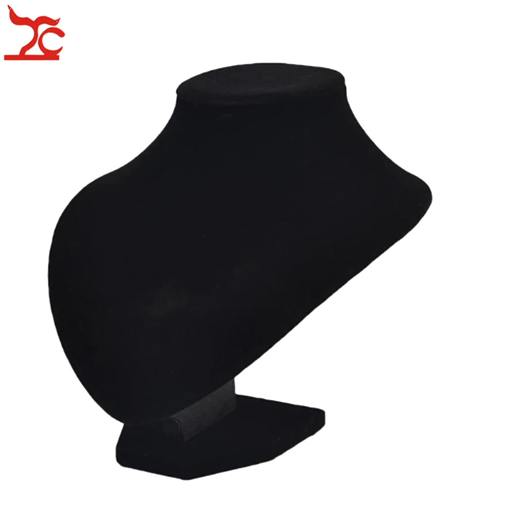 Бархатное ожерелье подставка Черная Цепь бусины демонстрация бюста фотообразец