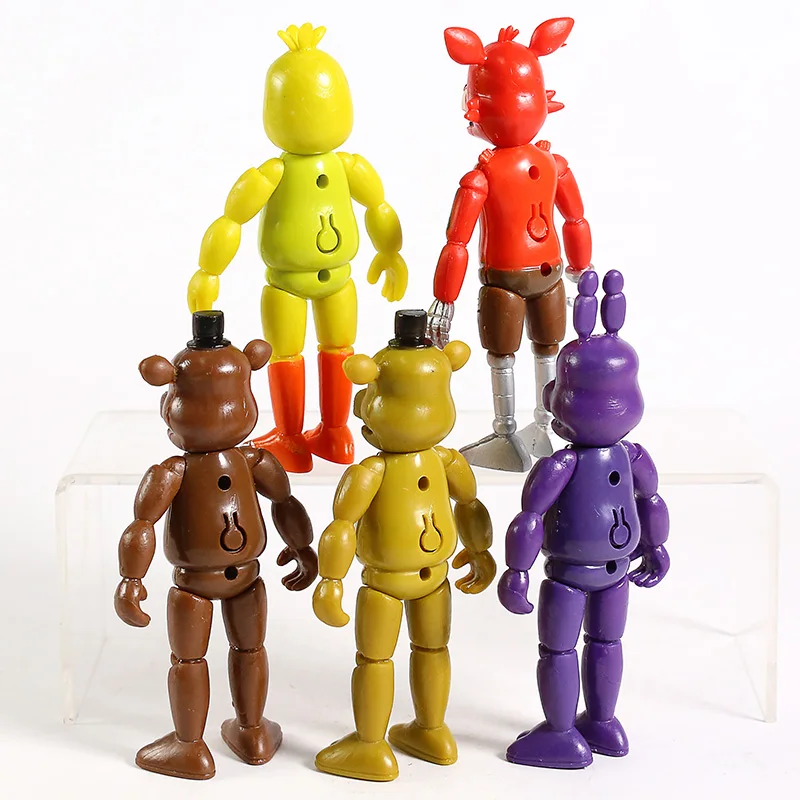 

Five Nights At Freddy's Freddy Bonnie Chica Foxy PVC Action Figures with Light Kids Toys Gift 5pcs/set