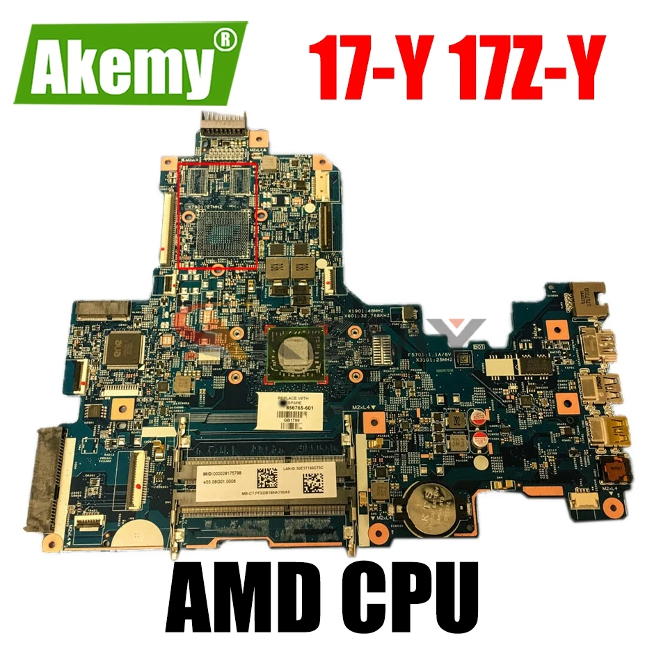 Материнская плата 856765-601 455.08G01.0006 15286-1 448.08G03.0011 UMA для HP 17-Y 17Z-Y 17-Y088CL с процессором AMD