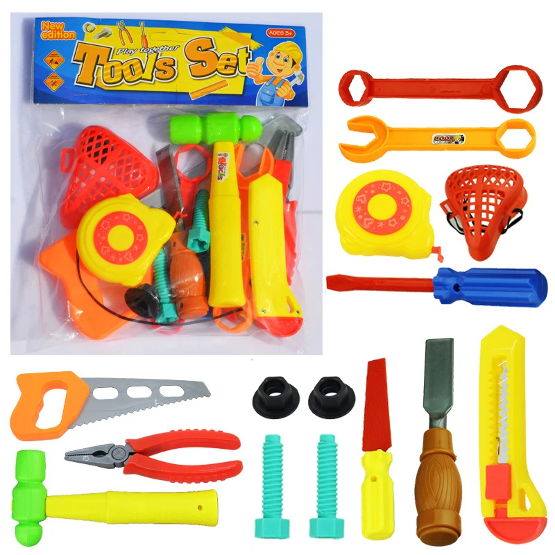 

Kids Toys Simulation Repair Drill Tools Set For Boy Safe Plastic Children Maintenance Tools Screwdriver Hammer Tongs Pretend Toy