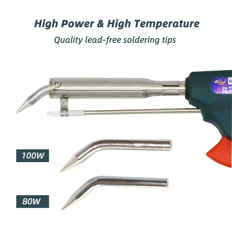 80 Вт 100 паяльник с оловянной проволокой стент заземляющий провод Электрический