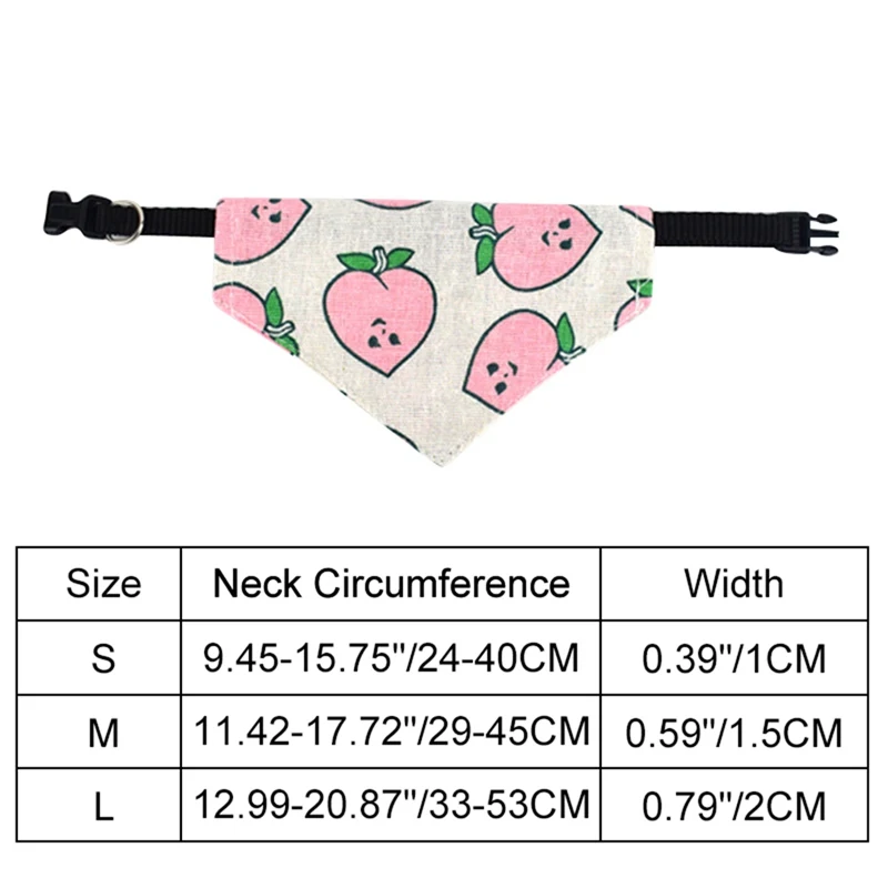 

Pet Printed Bandana Scarf for Dogs Cats Double Layers Flax Triangle Bibs with Adjustable Collar*