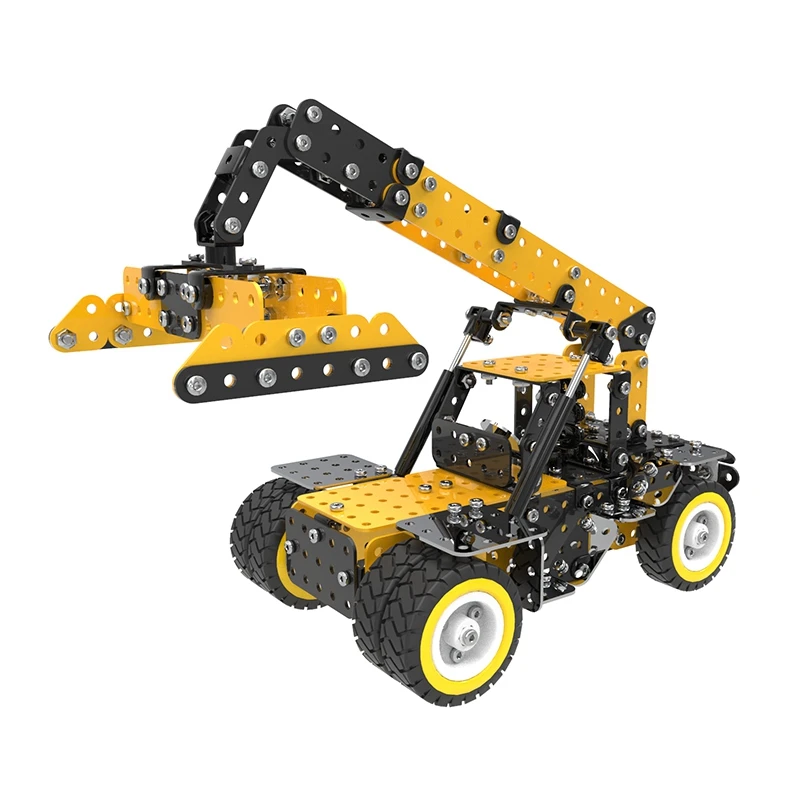 582 шт DIY строительный экскаватор набор 3D модель из нержавеющей стали подарок