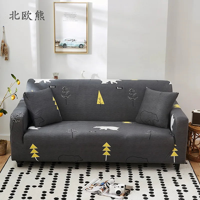 Одноместный чехол с красным рисунком хлопковые эластичные Чехлы для дивана