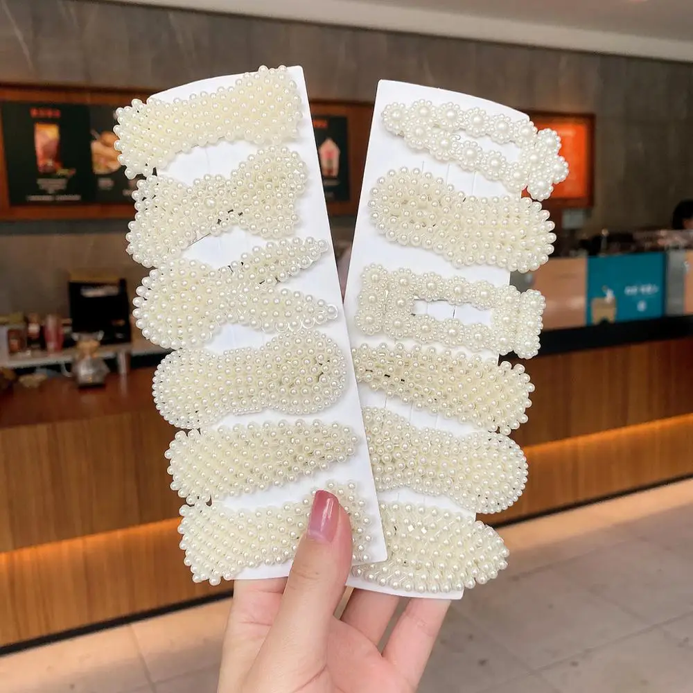 2/3/5 шт./компл. женские элегантные Геометрические заколки с жемчугом для девочек