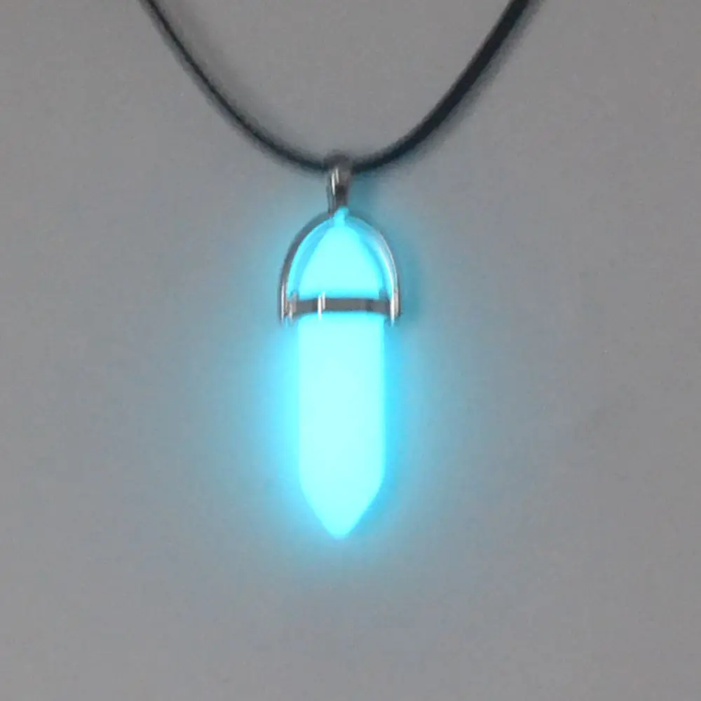 

Fashion, energy, fire & Blue Light Pendant Necklace, shining at night, men and women jewelry gift wholesale