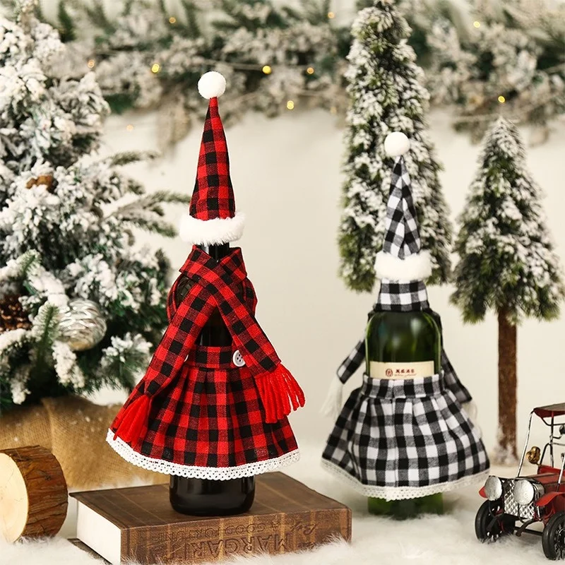

Christmas Decorations for Home 2021 Christmas Wine Bottle Cover Merry Christmas Ornaments New Year 2022 Xmas Gift Navidad Natal