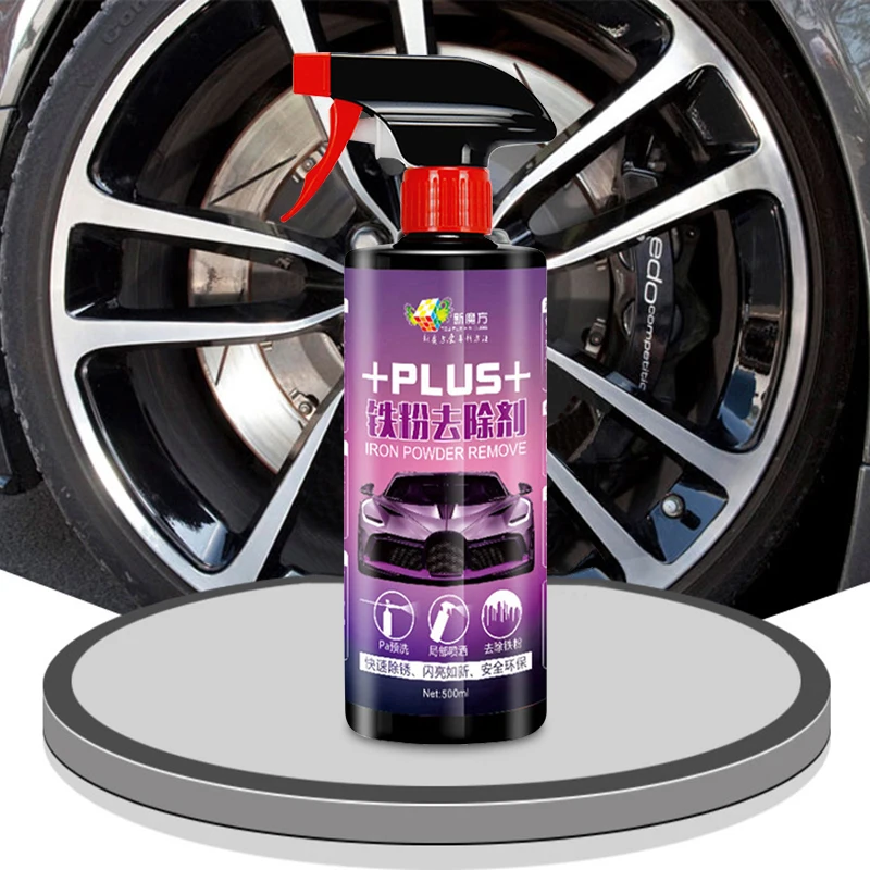 Iron Powder Remover Car Paint Cleaner 500ml for Metal Surfaces Automobile Painted Wheels Protect Car Paint