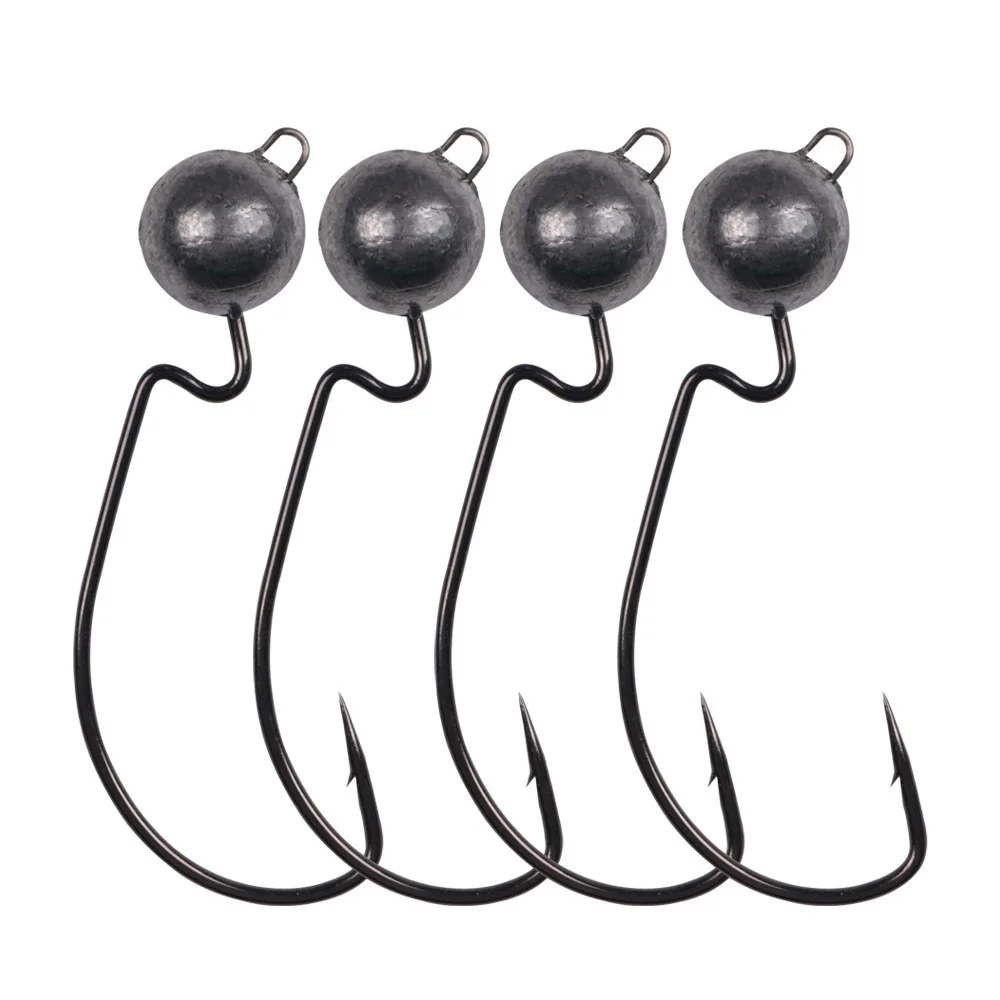 Mousda приманка со свинцовым кривошипно крюк натуральный Цвет Jig Head 3 5/7 5/10 5 может