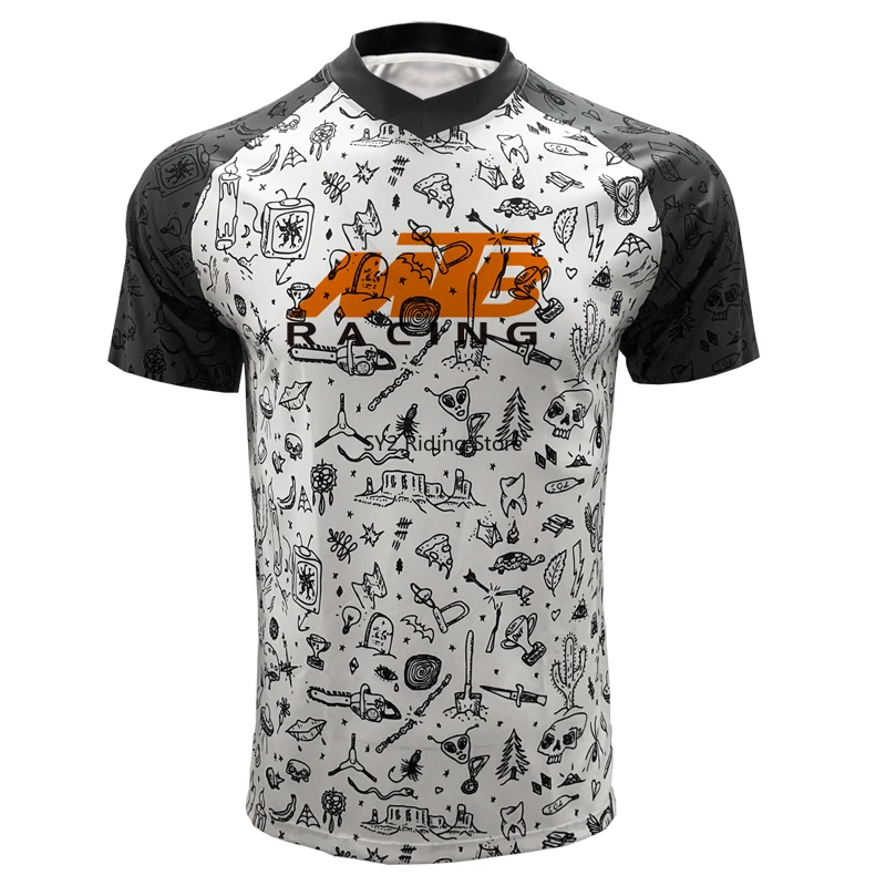 

Футболка мужская с коротким рукавом и принтом, черно-белая