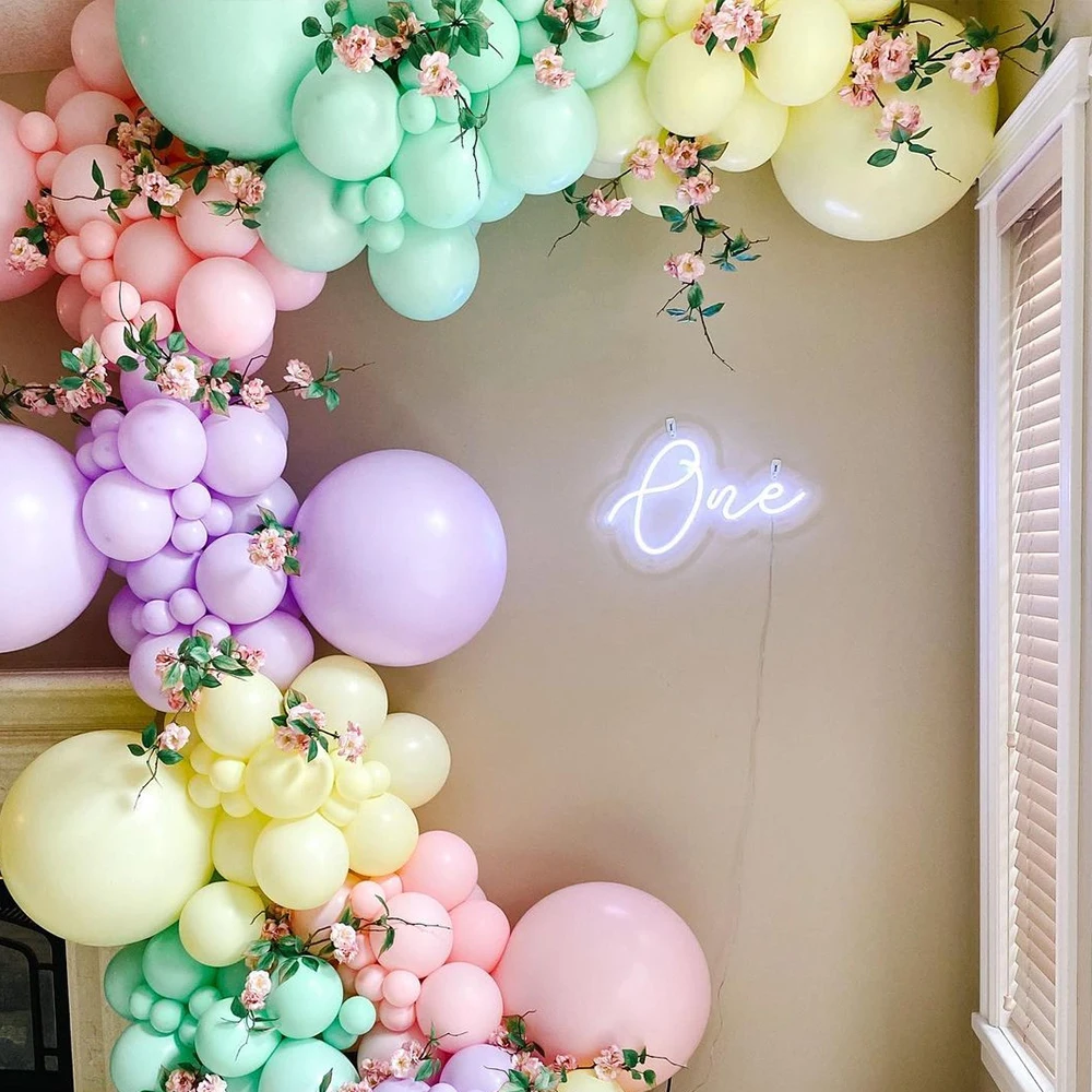 Разноцветные пастельные воздушные шары в виде макарона 149 шт. радужные латексные