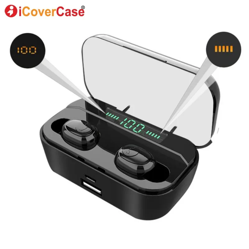 Беспроводные Bluetooth наушники с зарядным устройством и микрофоном для Huawei Honor 20 9X Pro