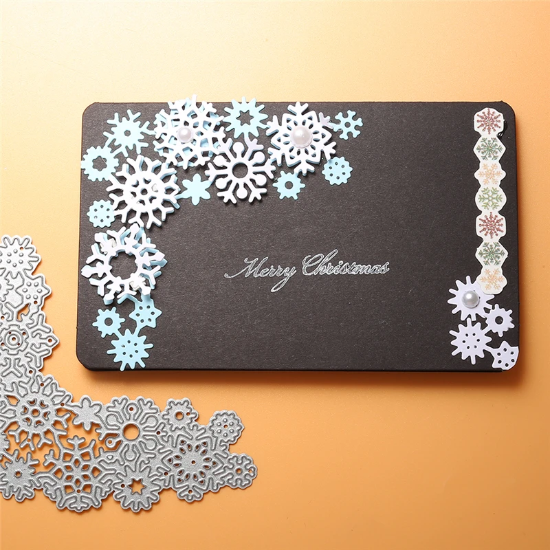 Декоративные штампы Kokorosa в виде рождественских снежинок металлические для