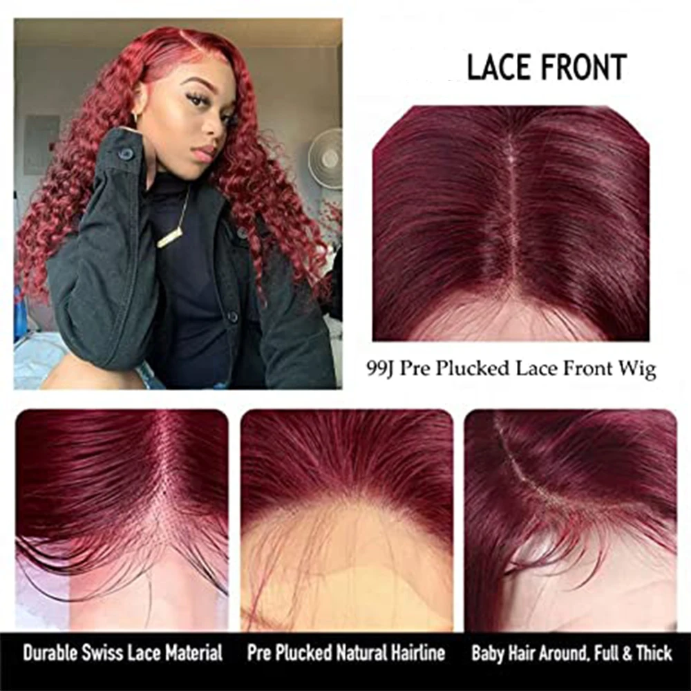 Парик из натуральных волос с прозрачной кружевной передней частью 99J |