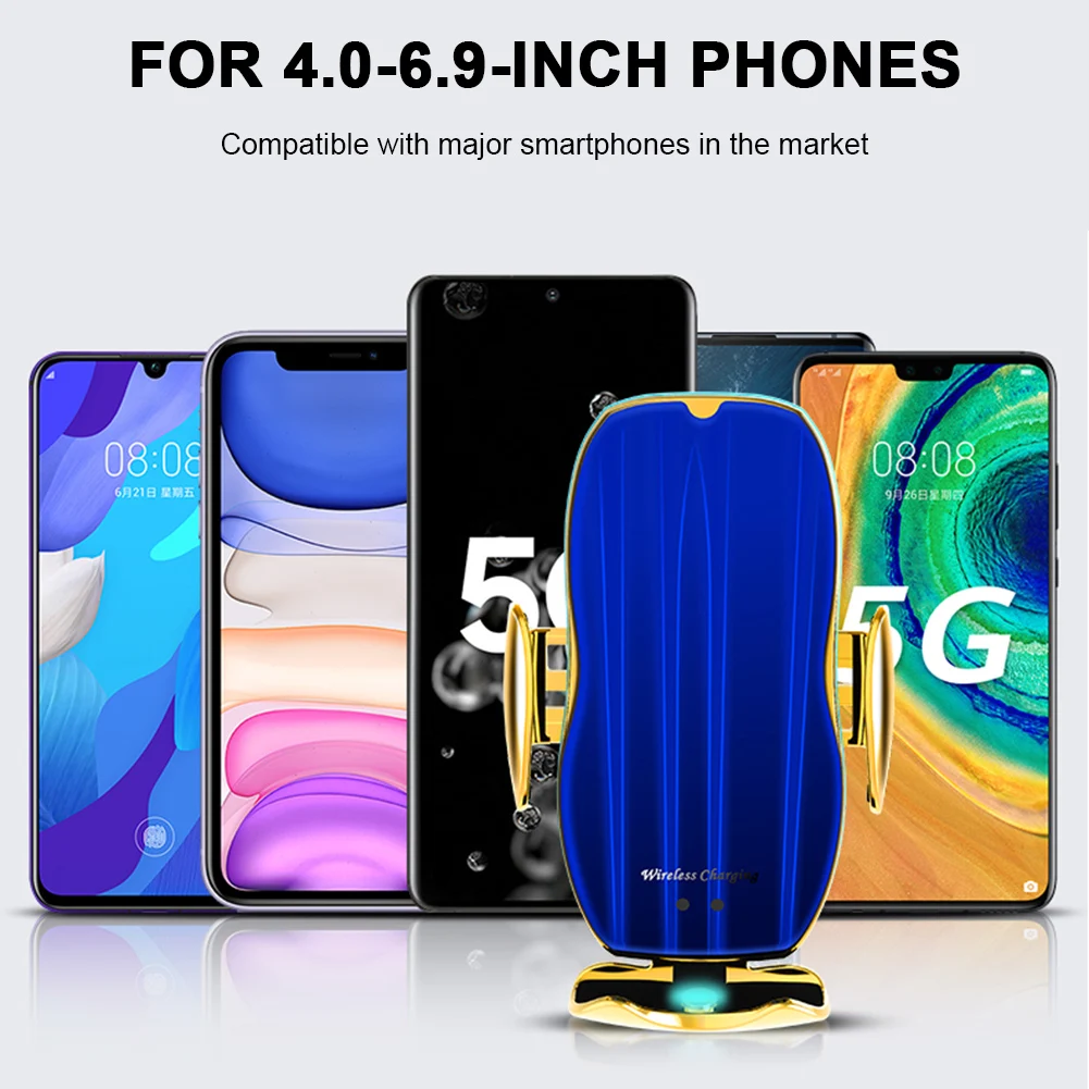 

QI Wireless Charger Phone Bracket for Car Ai Vent Adjustable Phone Holder for Phone 4" to 6.9" Car Electronics GPS & Accessories