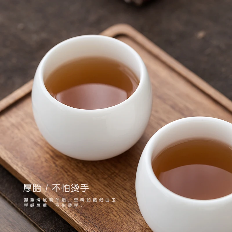 

High Quality Ceramic Tea Cup Creative White Teacup Chinese Style Simple Teaware Taza Para Cafe Kids Home Drinkware AB50CB